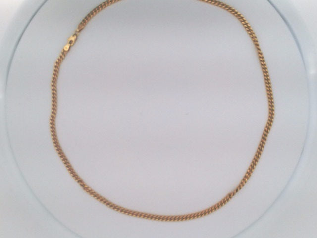 10k Yellow Gold Cadena Semisolida Cubana 7.3g