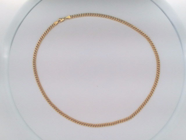 10k Yellow Gold Cadena Semisolida Cubana 6.2g