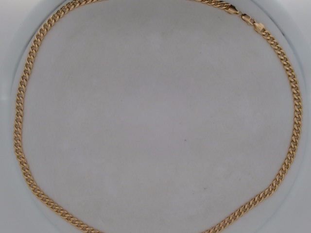10k Yellow Gold Cadena Semisolida Cubana 19.3g