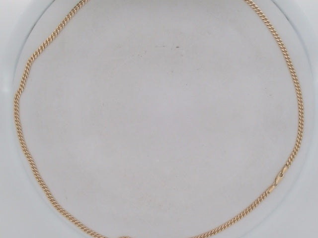 10k Yellow Gold Cadena Semisolida Cubana 8.6g