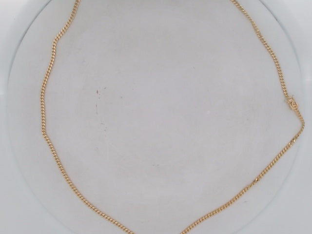 10k Yellow Gold Cadena Cubana Solida De Fabrica Cirrie De Caja 15.4g