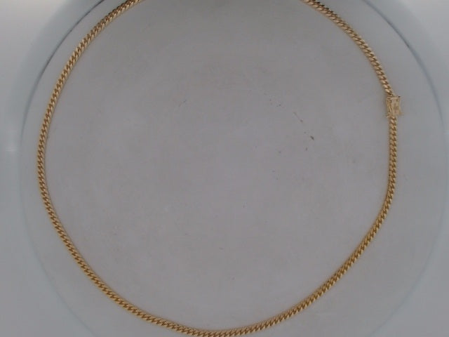10k Yellow Gold Cadena Cubana Solida Fabrica 26.3g