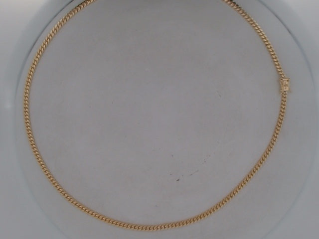10k Yellow Gold Cadena Cubana Solida Fabrica 25.3g