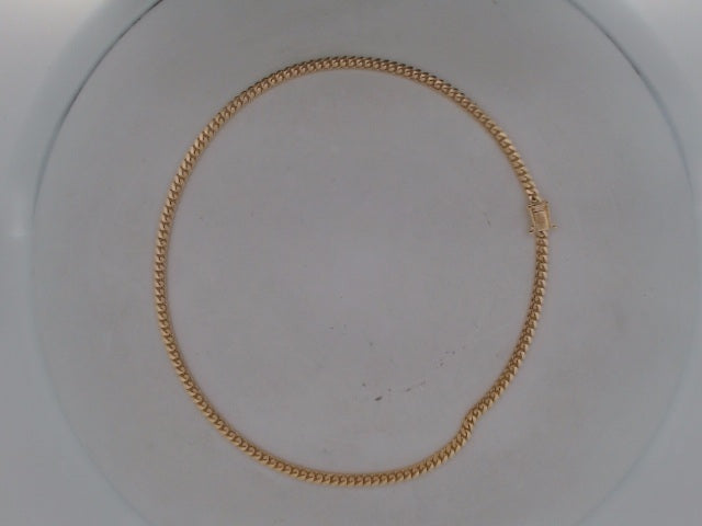 10k Yellow Gold Cadena Cubana Solida Fabrica 19.6g