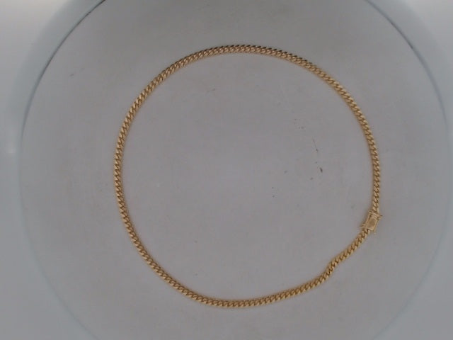 10k Yellow Gold Cadena Cubana Solida Fabrica 18.6g
