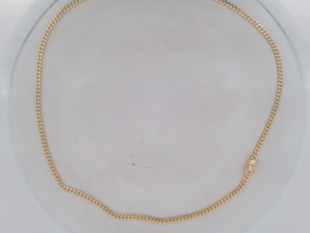 10k Yellow Gold Cadena Cubana Solida De Fabrica Cirrie De Caja 26.2g