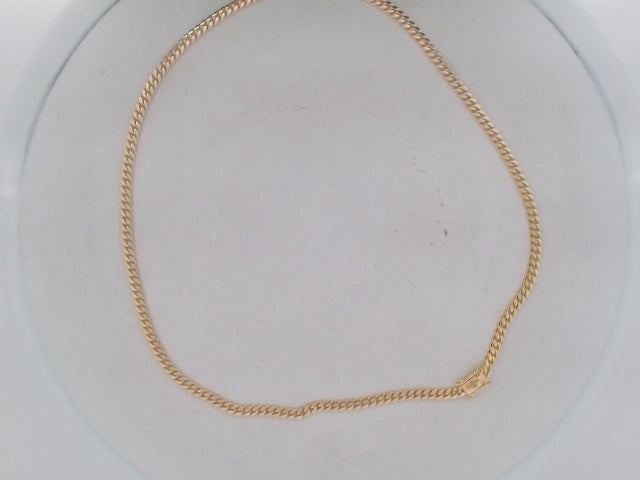 10k Yellow Gold Cadena Cubana Solida De Fabrica Cirrie De Caja 22.4g