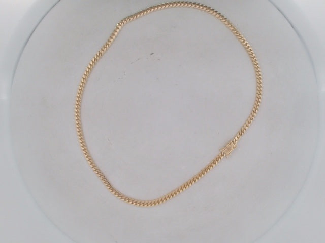 10k Yellow Gold Cadena Cubana Solida De Fabrica Cirrie De Caja 18.6g