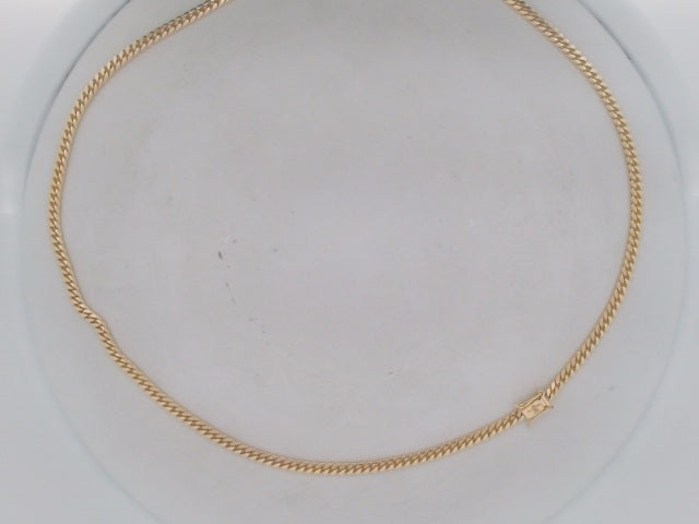 10k Yellow Gold Cadena Cubana Solida De Fabrica Cirrie De Caja 26.4g