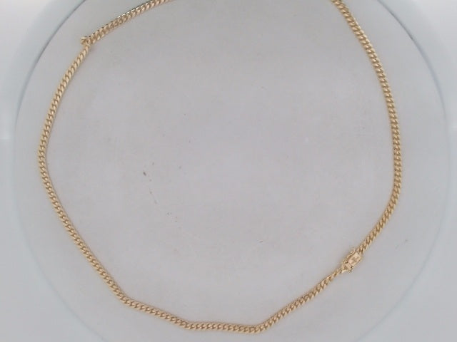 10k Yellow Gold Cadena Cubana Solida De Fabrica Cirrie De Caja 26.3g