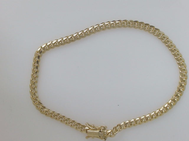 14k Yellow Gold Pulsera Cubana Solida Criolla 10.3g