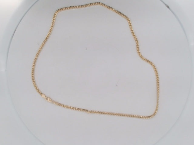 10k Yellow Gold Cadena Cubana Solida Fabrica 13.9g