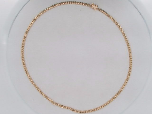 10k Yellow Gold Cadena Cubana Solida De Fabrica Cirrie De Caja 23.4g