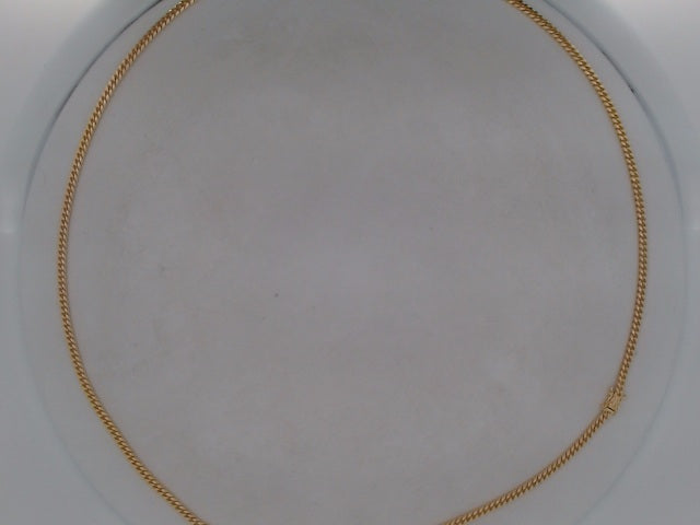 10k Yellow Gold Cadena Cubana Solida De Fabrica Cirrie De Caja 15.1g