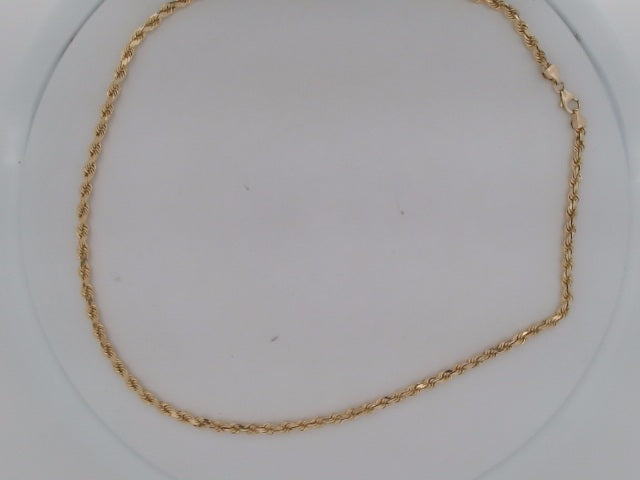 10k Yellow Gold Cadena Rope 12.8g