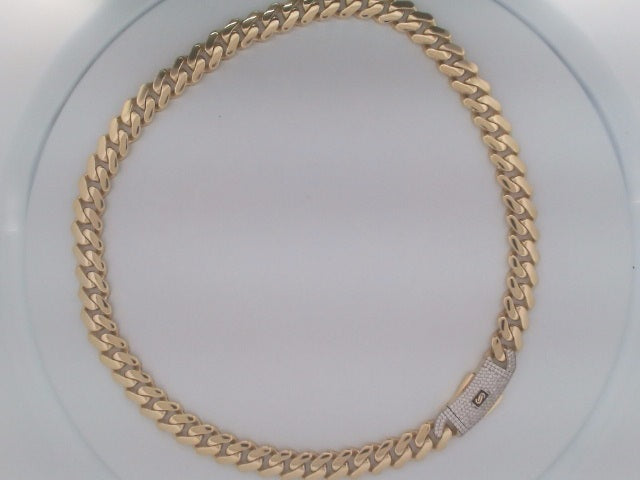 10k Yellow Gold Unisex Cadena Monaco 33.7g