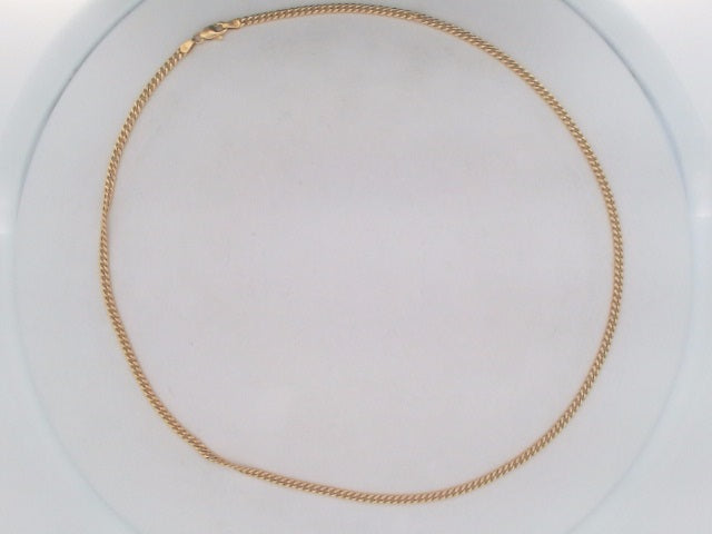 10k Yellow Gold Cadena Semisolida Cubana 4.9g