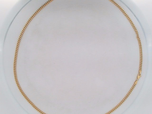 10k Yellow Gold Cadena Semisolida Cubana 8.8g