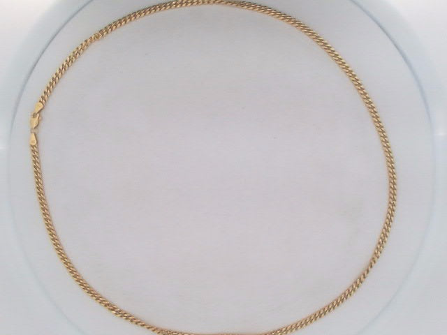 10k Yellow Gold Cadena Semisolida Cubana 8.2g