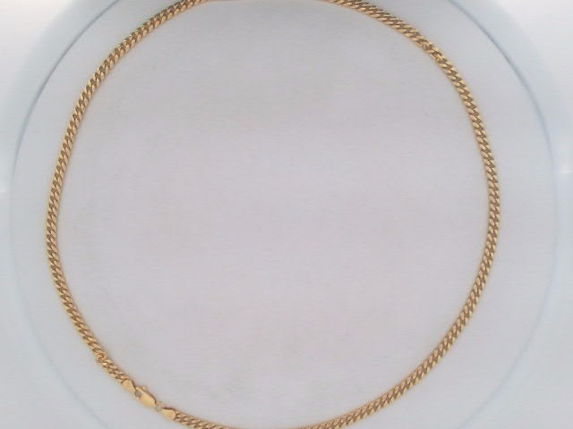 10k Yellow Gold Cadena Semisolida Cubana 11.8g