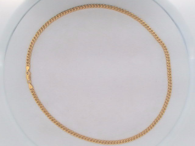 10k Yellow Gold Cadena Semisolida Cubana 8.3g