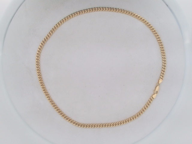 10k Yellow Gold Cadena Semisolida Cubana 10.2g