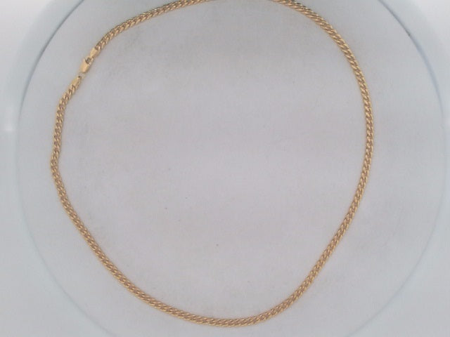10k Yellow Gold Cadena Semisolida Cubana 8.6g