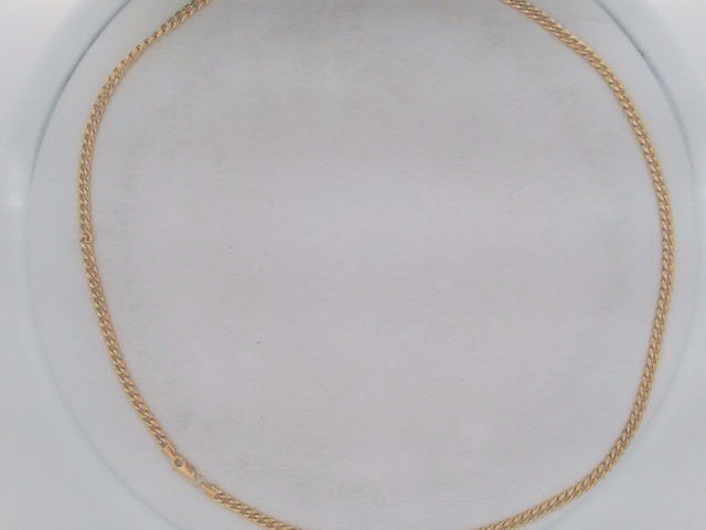 10k Yellow Gold Cadena Semisolida Cubana 10.3g
