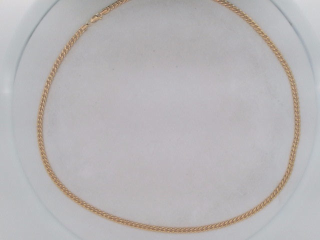 10k Yellow Gold Cadena Semisolida Cubana 9.6g
