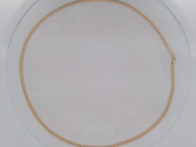 10k Yellow Gold Cadena Semisolida Cubana 9.3g