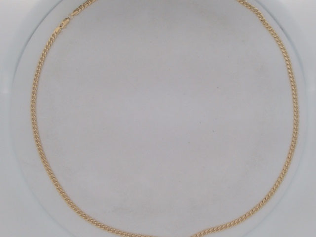 10k Yellow Gold Cadena Semisolida Cubana 10.3g
