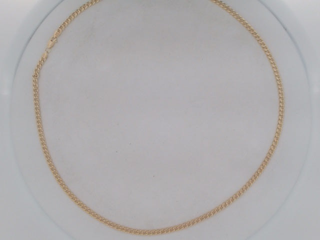 10k Yellow Gold Cadena Semisolida Cubana 9.4g