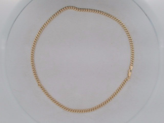 10k Yellow Gold Cadena Semisolida Cubana 10.1g