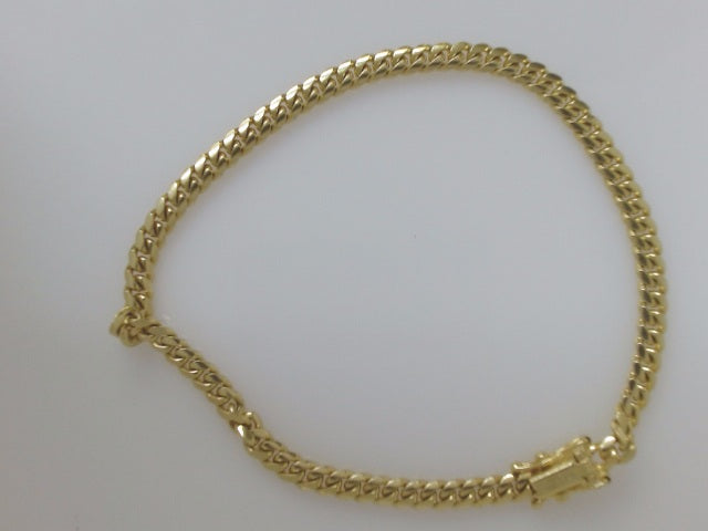 10k Yellow Gold Pulsera Solida De Fabrica 10.4g