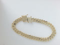 10k Yellow Gold Pulsera Cubana Solida Criolla 36.6g