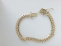 10k Yellow Gold Pulsera Cubana Solida Criolla 38.3g