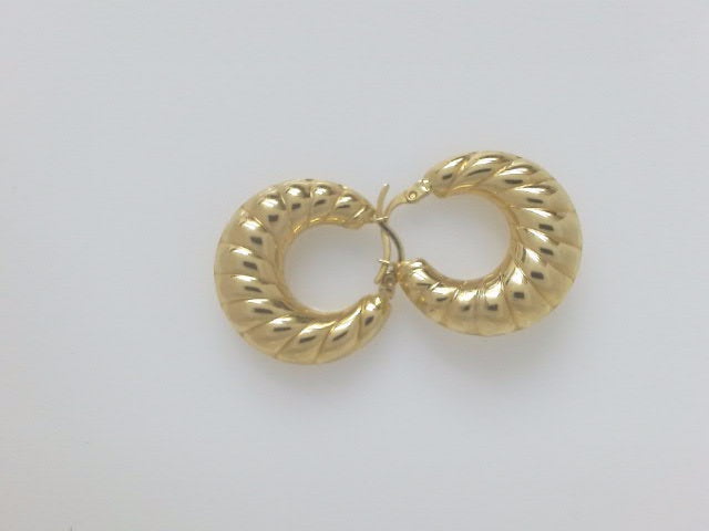 18k Yellow Gold Argollas 4.3g