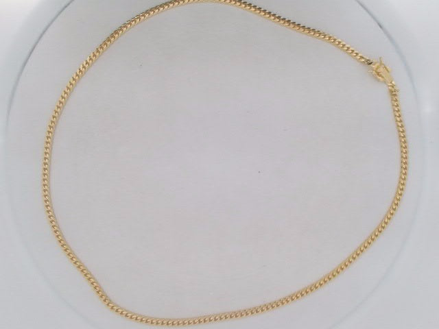 14k Yellow Gold Cadena Cubana Solida De Fabrica Cirrie De Caja 27.7g