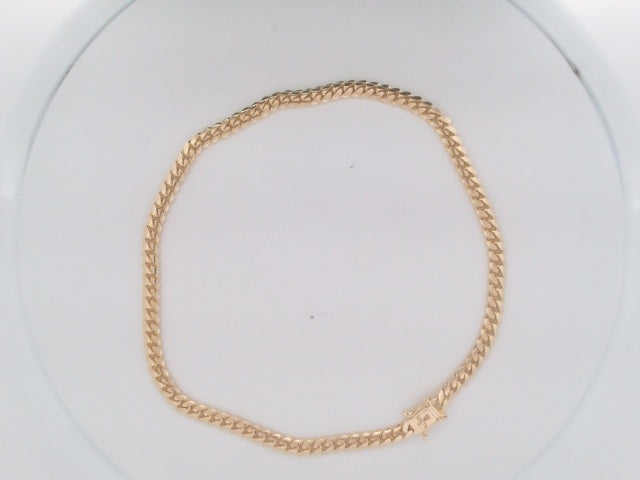 14k Yellow Gold Cadena Cubana Solida De Fabrica Cirrie De Caja 47.8g