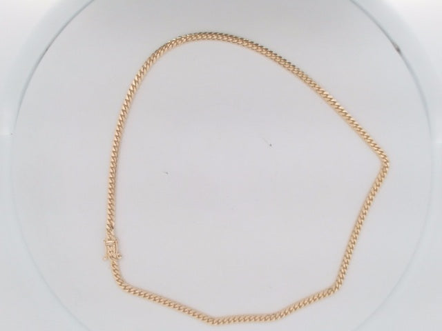 14k Yellow Gold Cadena Cubana Solida De Fabrica Cirrie De Caja 25.4g