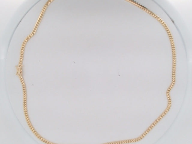 14k Yellow Gold Cadena Cubana Solida De Fabrica Cirrie De Caja 33.3g