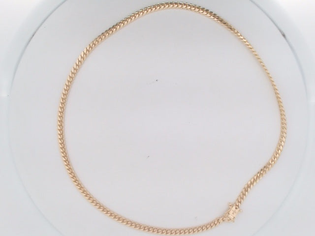14k Yellow Gold Cadena Cubana Solida De Fabrica Cirrie De Caja 39.1g