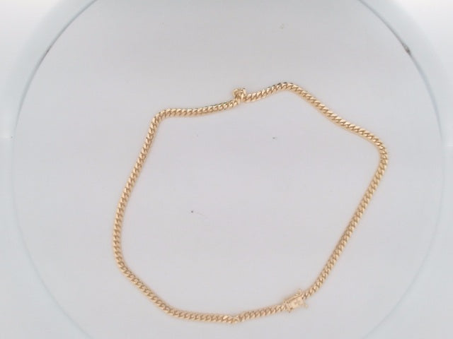 14k Yellow Gold Cadena Cubana Solida De Fabrica Cirrie De Caja 23g