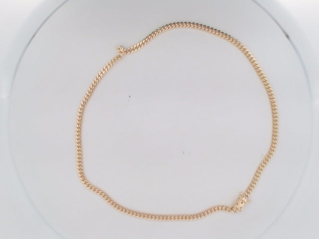 14k Yellow Gold Cadena Cubana Solida De Fabrica Cirrie De Caja 25.5g