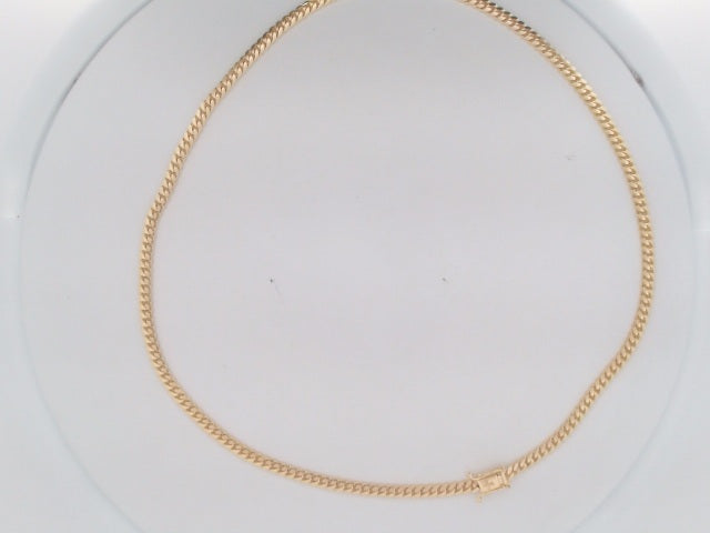 14k Yellow Gold Cadena Cubana Solida De Fabrica Cirrie De Caja 28g