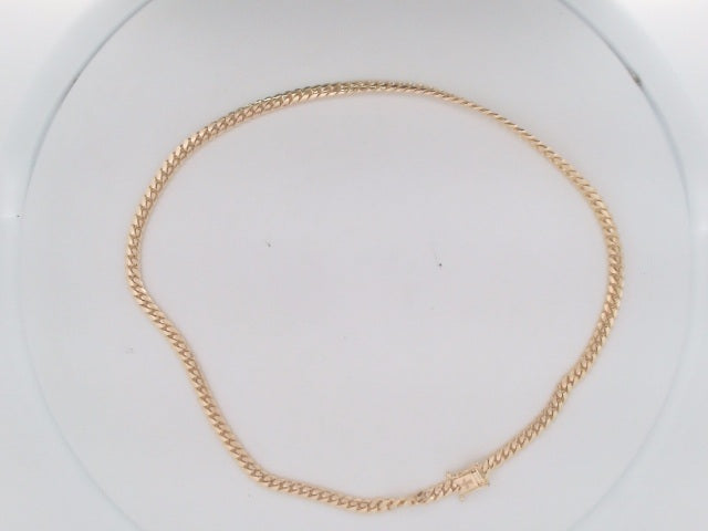 14k Yellow Gold Cadena Cubana Solida De Fabrica Cirrie De Caja 35g