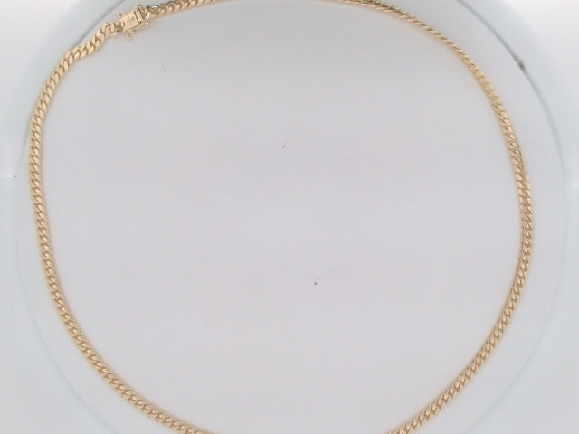 14k Yellow Gold Cadena Cubana Solida De Fabrica Cirrie De Caja 47.3g
