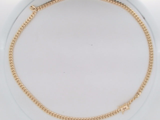 14k Yellow Gold Cadena Cubana Solida De Fabrica Cirrie De Caja 71.6g