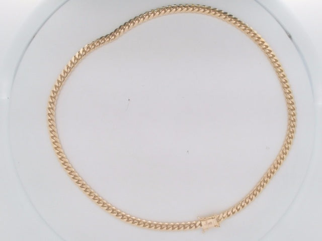 14k Yellow Gold Cadena Cubana Solida De Fabrica Cirrie De Caja 59.1g
