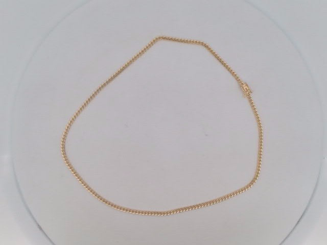 14k Yellow Gold Cadena Cubana Solida De Fabrica Cirrie De Caja 10.6g